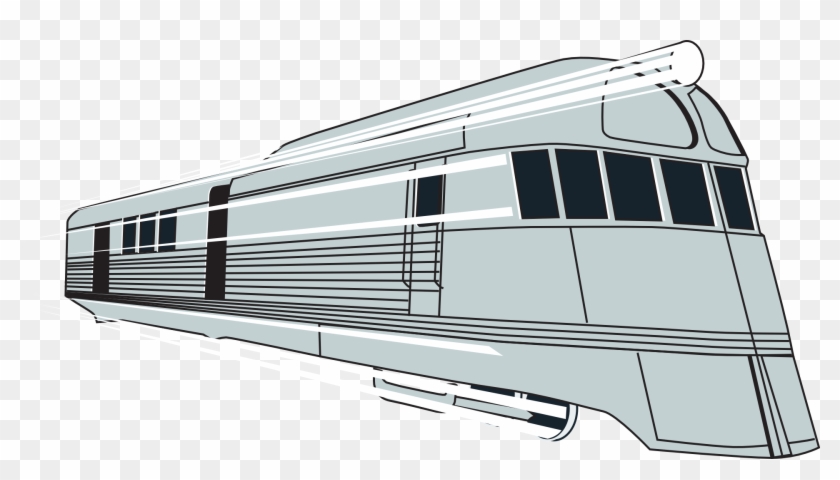 Train Smoke Vector - Speeding Train Png Clipart #1594860