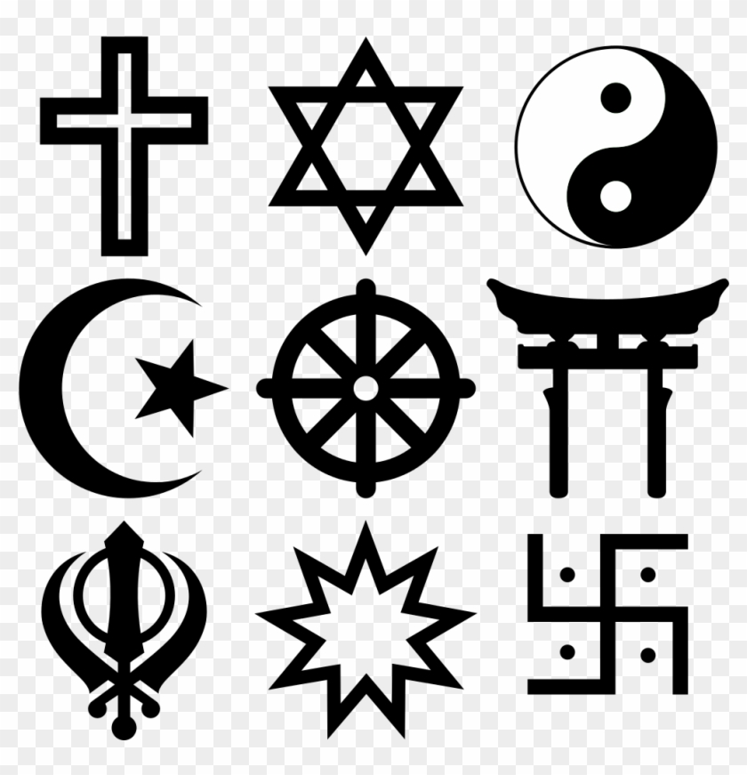 Symmetric Religious Symbols - Religious Symbols Clipart #1594978