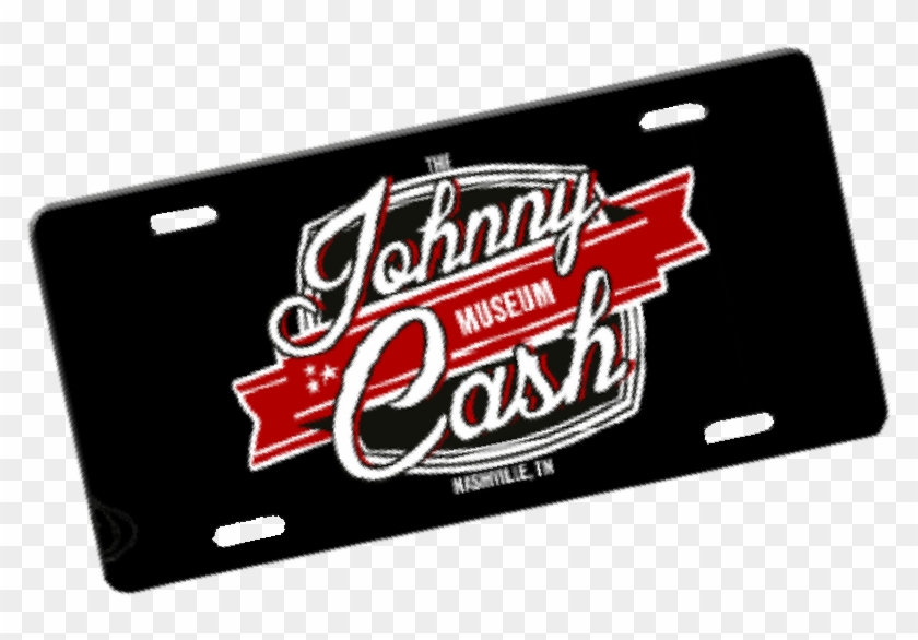 Johnny Cash Museum Logo License Plate - Metal Clipart
