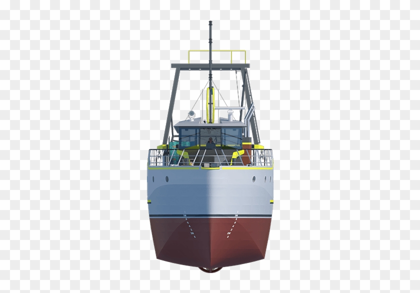 Sea Fisher - Trawler Front View Clipart #1595315