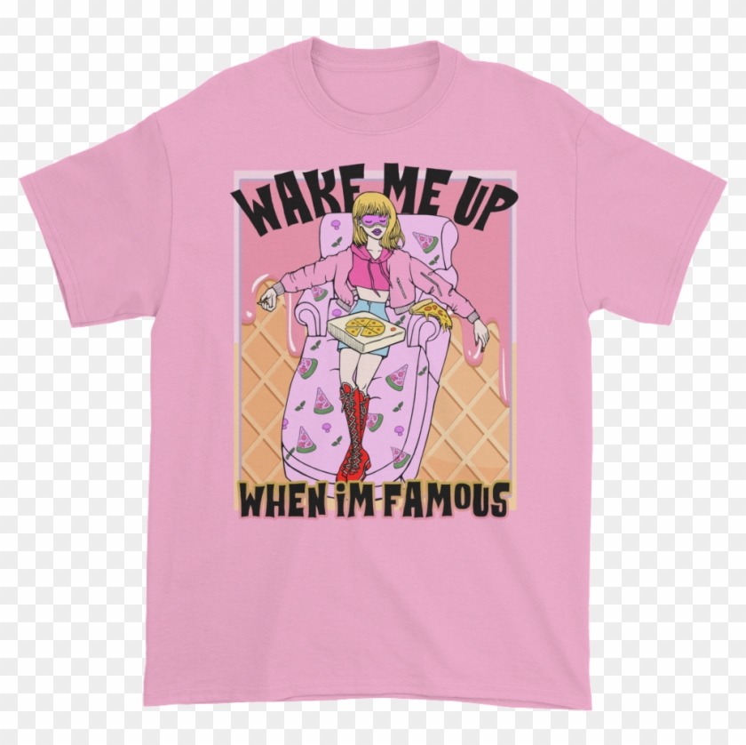 Wake Me Up When I'm Famous T-shirt - Cartoon Clipart