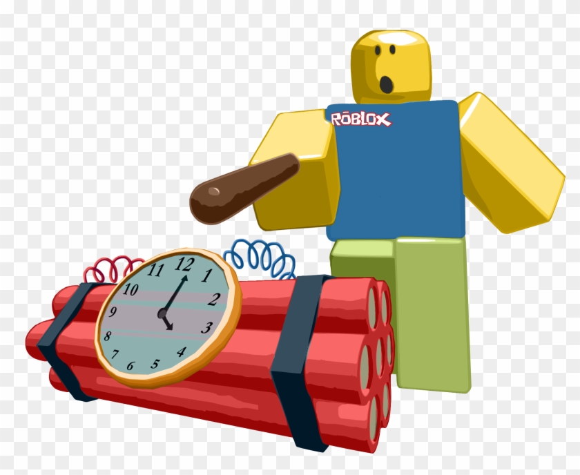 Roblox Noob Shirt - Noob Poking A Bomb With A Stick Clipart