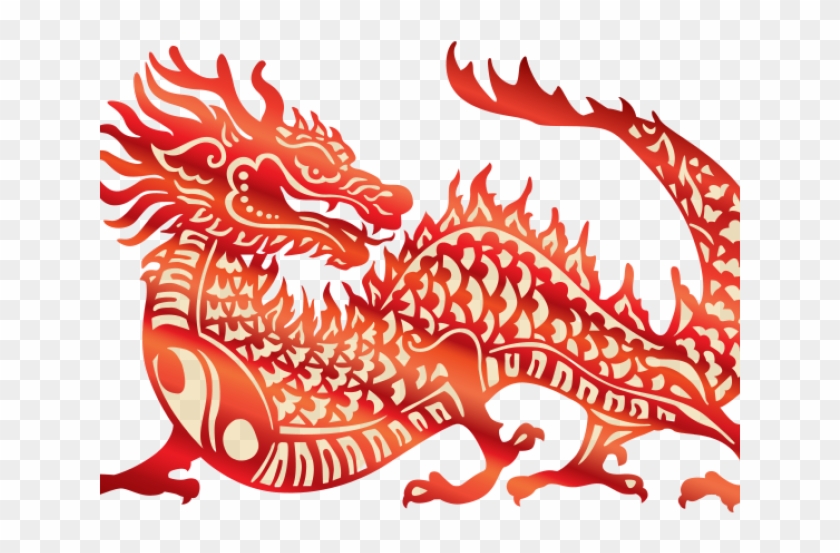Red Chinese Dragon Vector Clipart