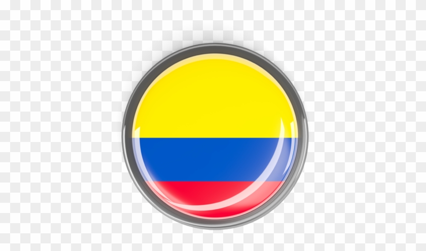 Illustration Of Flag Of Colombia - Colombia Circle Flag Png Clipart
