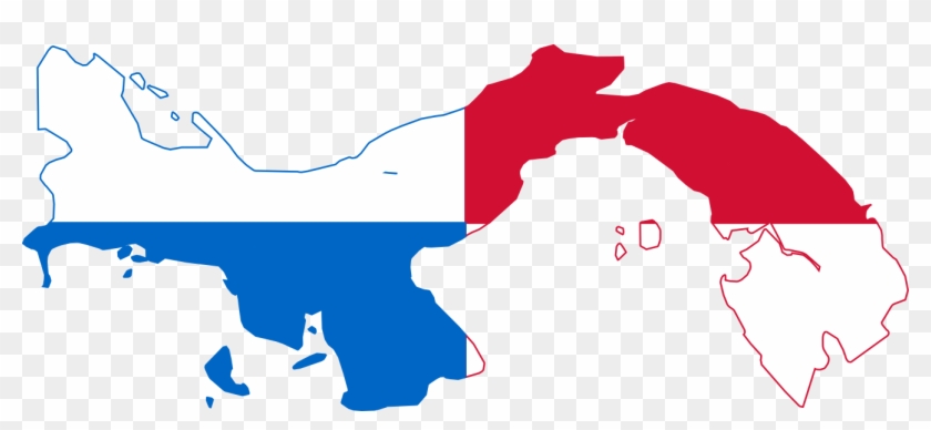 Flag Map Of Panama Drapeau Bandiera Bandeira Flagga - Panama Flag And Map Clipart