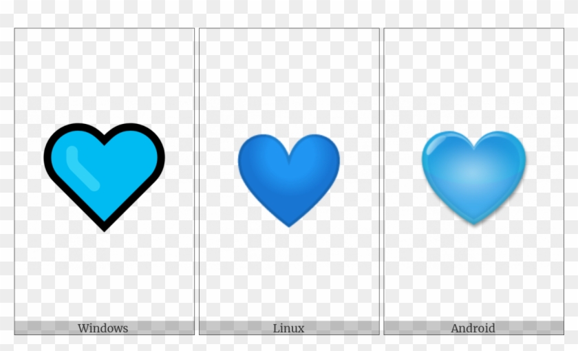 Blue Heart On Various Operating Systems - Heart Clipart #1598403