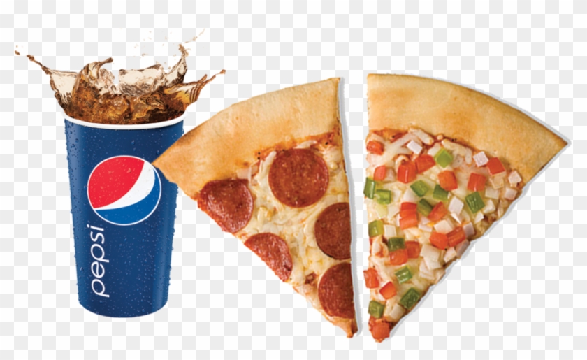 Slice Of Pizza With Drink Clipart