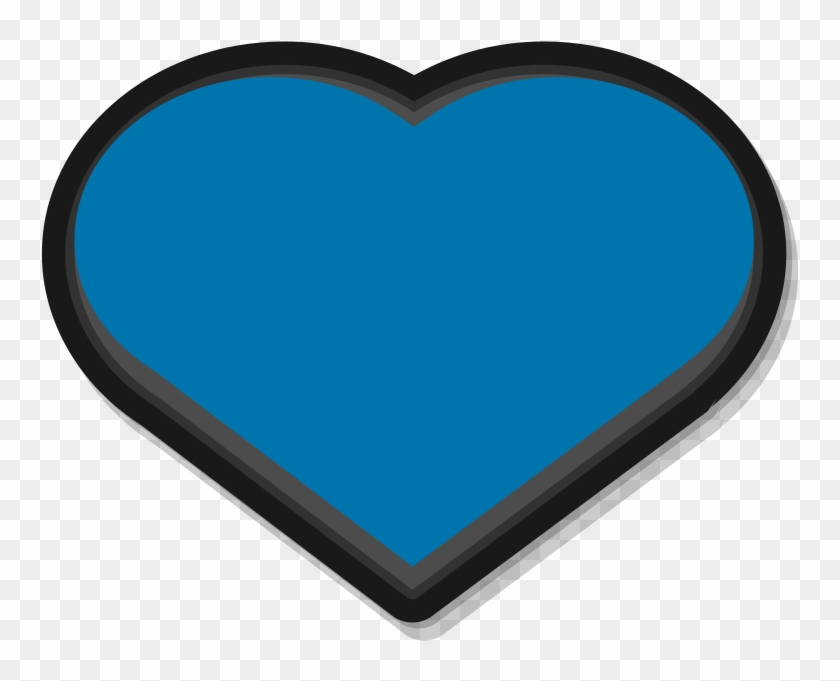 Nuvola Emblem Favorite Blue Heart - Heart Clipart #1598788