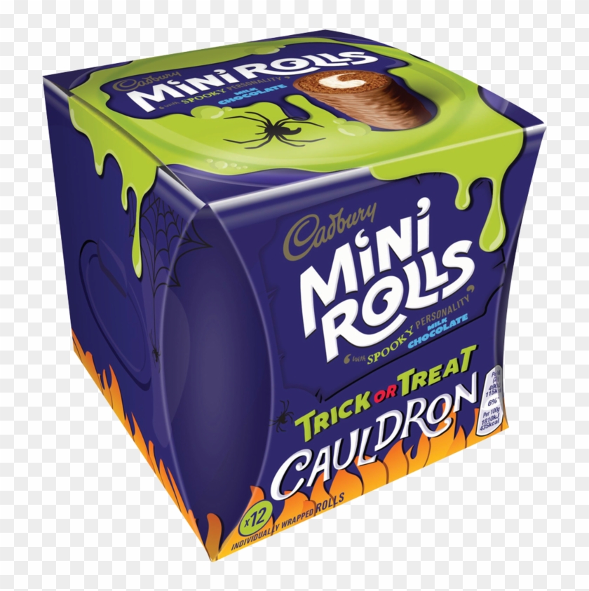 Cadbury 12 Mini Rolls Milk Chocolate Trick Or Treat - Cadbury Mini Rolls Cauldron Clipart #1599440
