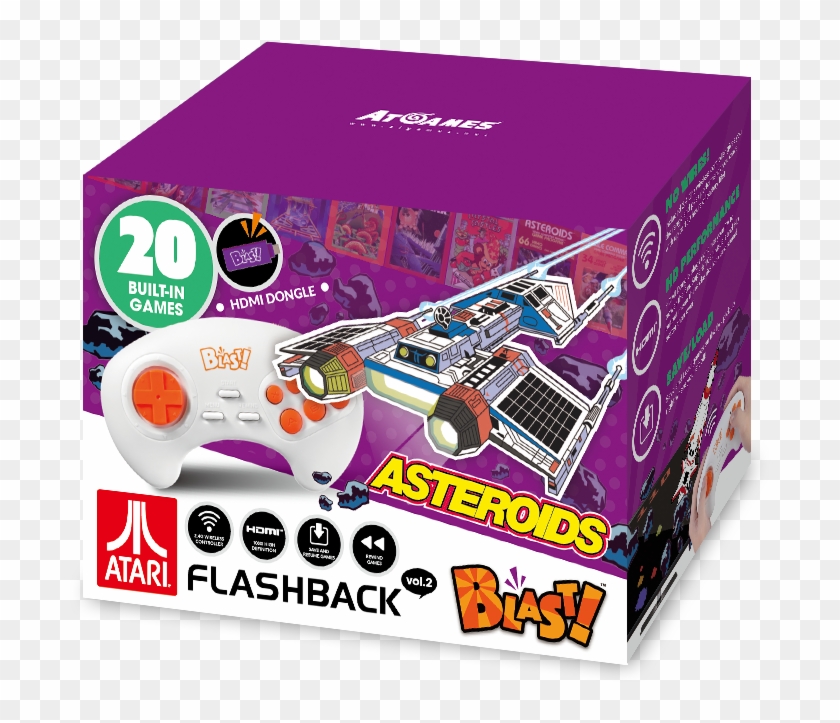 2, Asteroids, Retro Gaming, Purple, - Atari Flashback Blast Vol 1 Clipart