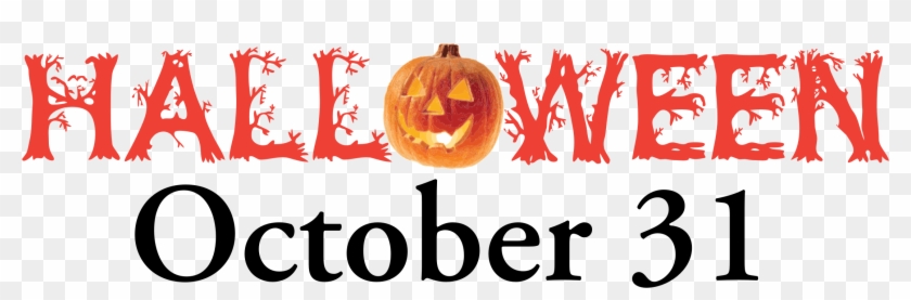 Halloween Banner Graphic Black And White Download - Happy Halloween October 31 Clipart #1599981
