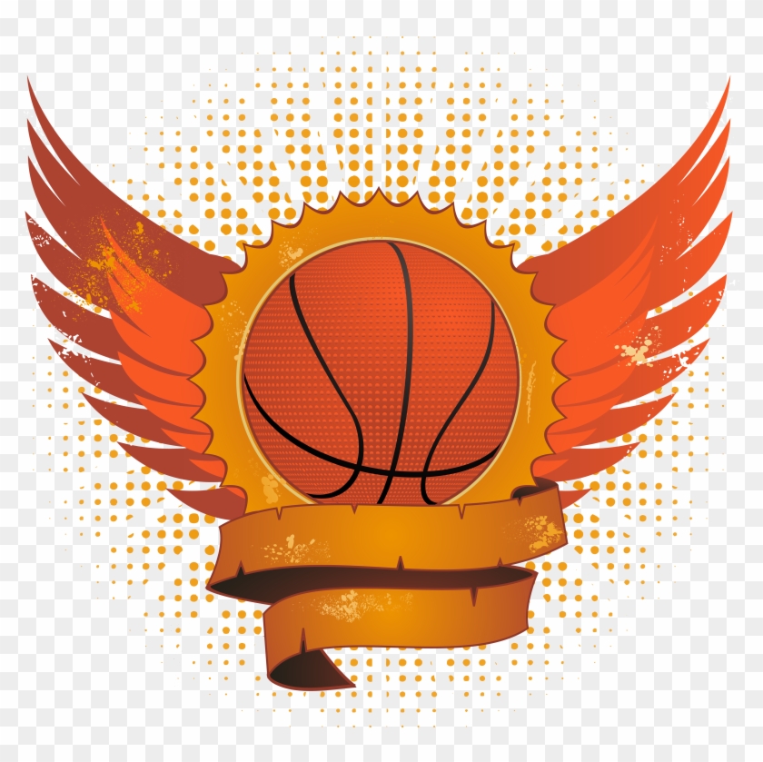 Basketball With Wings - Basketball On Fire Png Transparent Clipart
