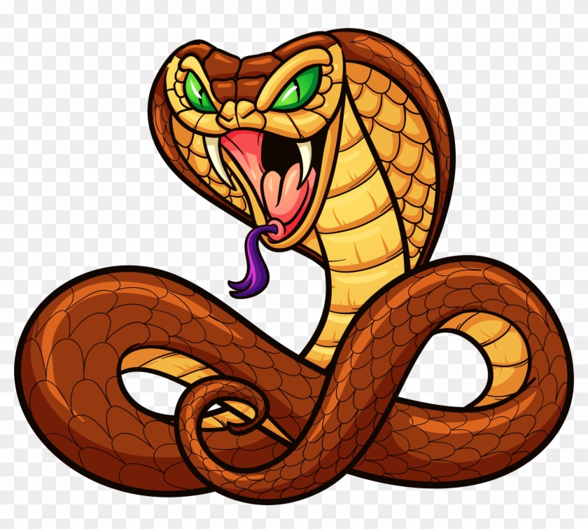 Snake Cartoon Cobra Clip Art - Cobra Cartoon - Png Download