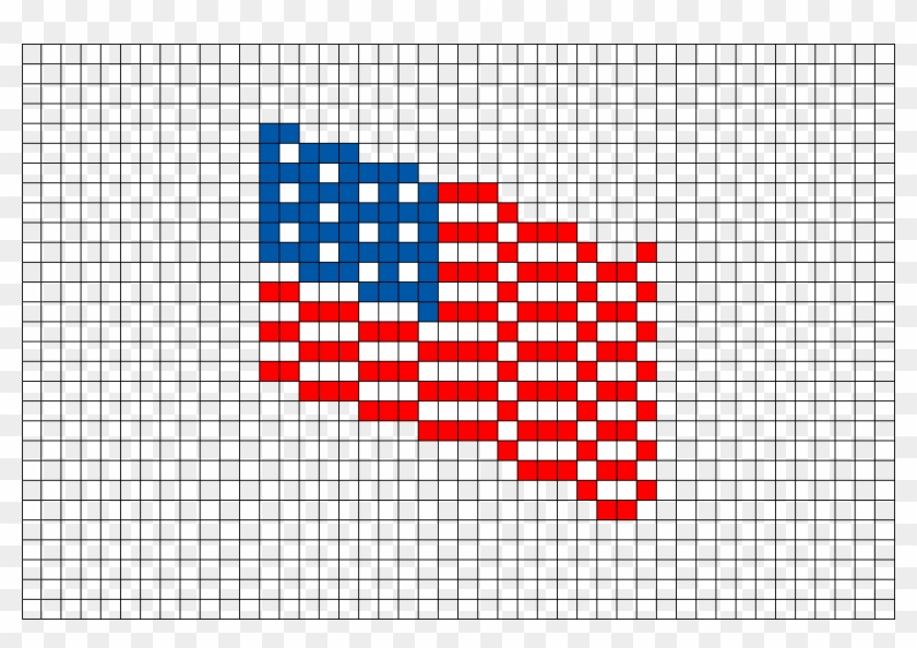 Usa Flag Pixel Art Clipart