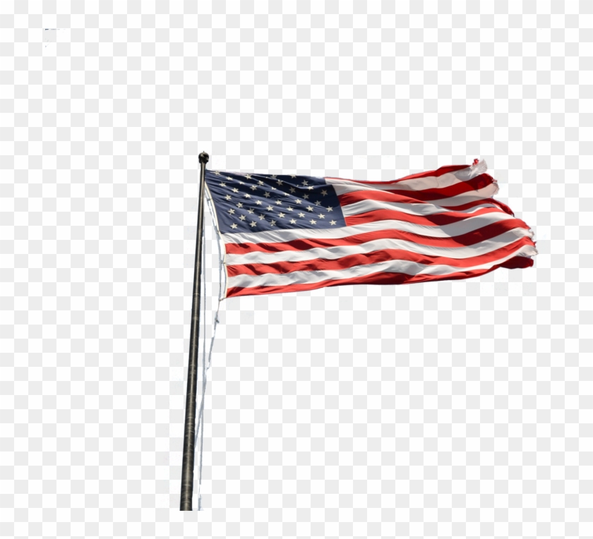 American Flag On Pole Png Picture Black And White Download - Flag Of The United States Clipart #160138
