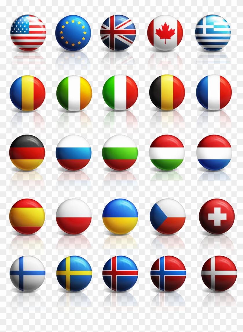 Flags Png Free Download - Language Buttons For Website Clipart