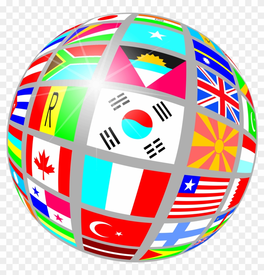 This Free Icons Png Design Of Globe Of Flags Clipart