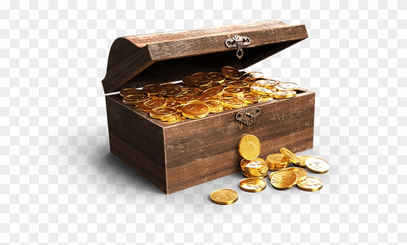 7,500 Gold - Transparent Background Gold Chest Png Clipart #160971