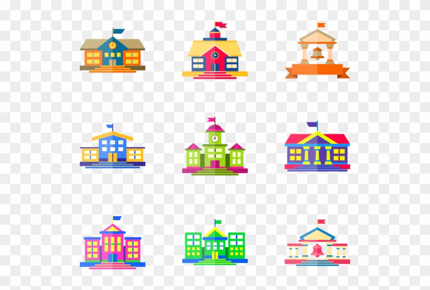 Coloured Buildings Clipart #160990