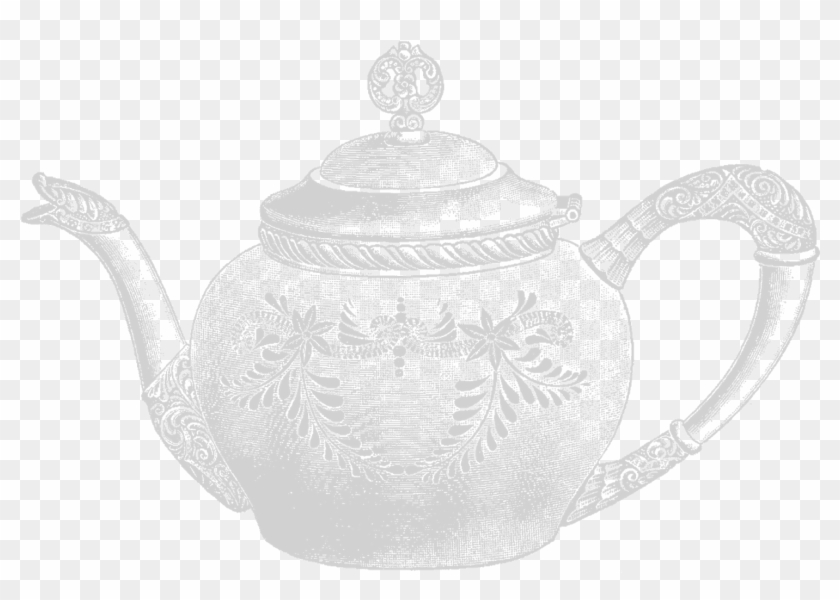 Teapot Digital Image Gray Scale - Teapot Clipart