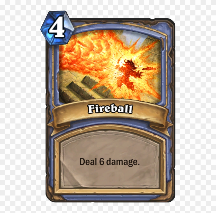 Fireball Card - Hearthstone Spell Card Clipart #161394