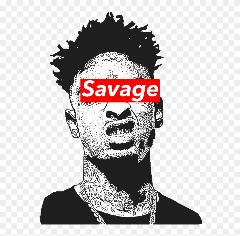 21 Savage Rapper - 21 Savage Cartoon Drawing Clipart