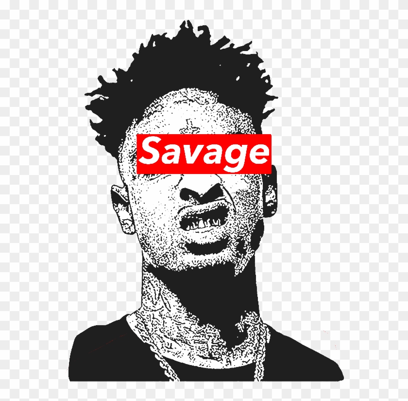 21 Savage Rapper - 21 Savage Cartoon Drawing Clipart #161615