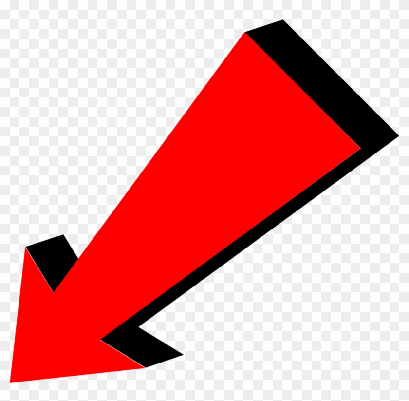 Arrow Red Pointing Bottom Left - Transparent Background Red Arrow Clipart