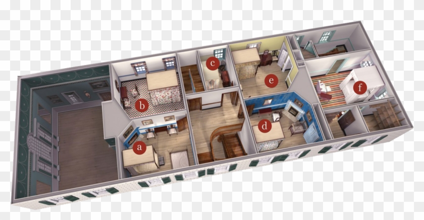 The Second Floor - Mount Vernon Floor Plan Clipart