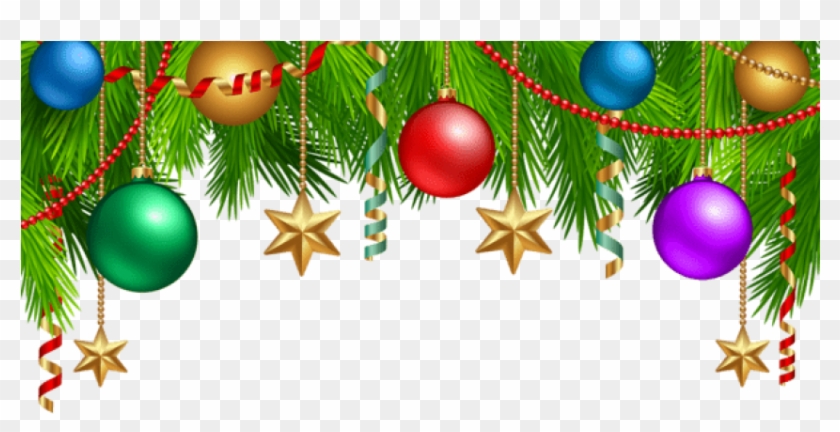 Free Png Christmas Deco Branches With Ornaments Png - Christmas Ornaments Clip Art Png Transparent Png
