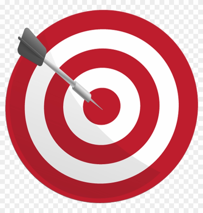 Dartboard With Arrow Png Transparent Image - Target Png Clipart
