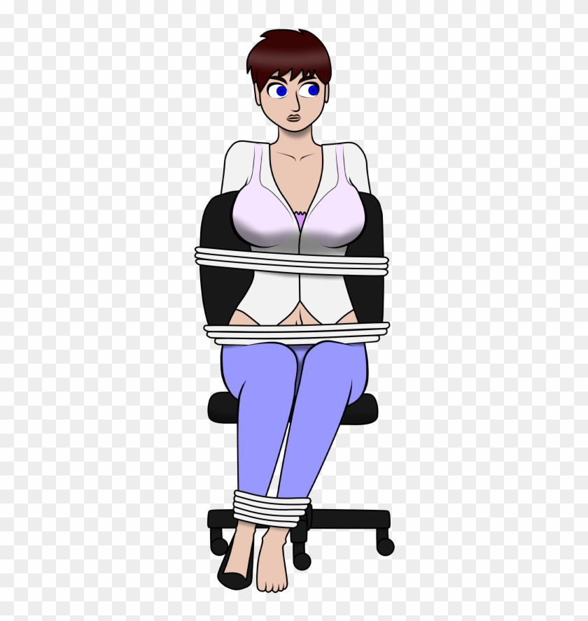 Chair Up U Mayu Is All In - Tied Up In Chair Png Clipart