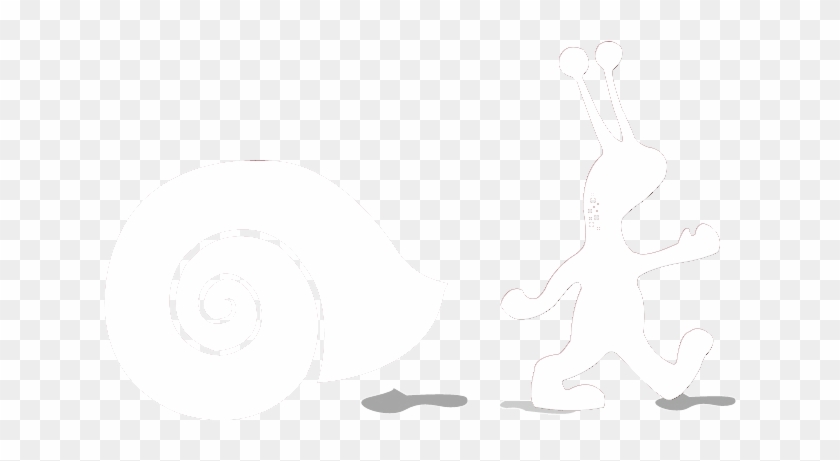 White Transparent Snail - Illustration Clipart