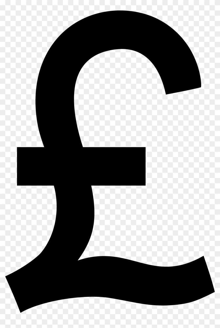 Black Pound Sterling Symbol - Pound Sterling Logo Clipart