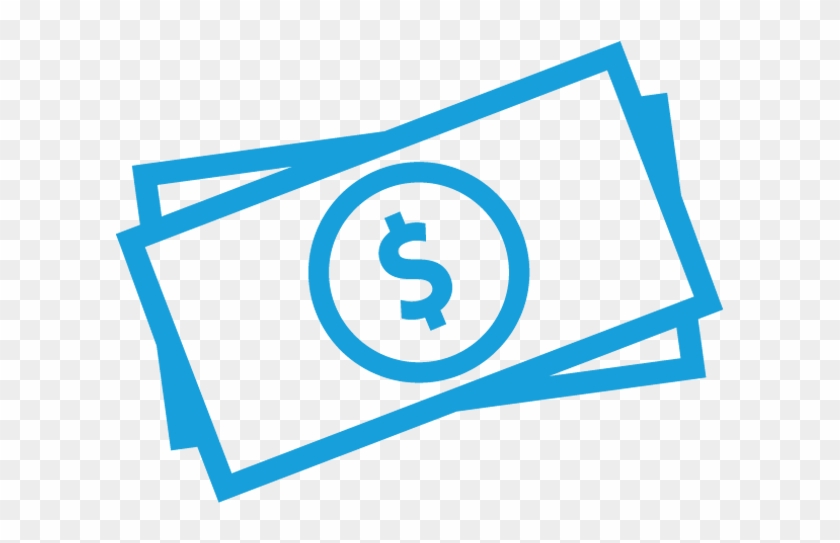 Icon Of Dollar Signs To Show You Will Save Time And - Money Sign Png Blue Clipart #163354
