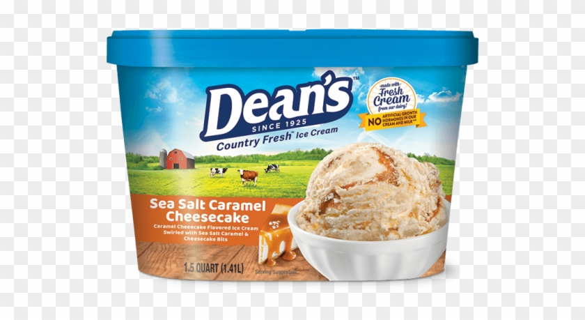 Dean's Premium Sea Salt Caramel Cheesecake Ice Cream - Sea Salt Caramel Cheesecake Ice Cream Clipart