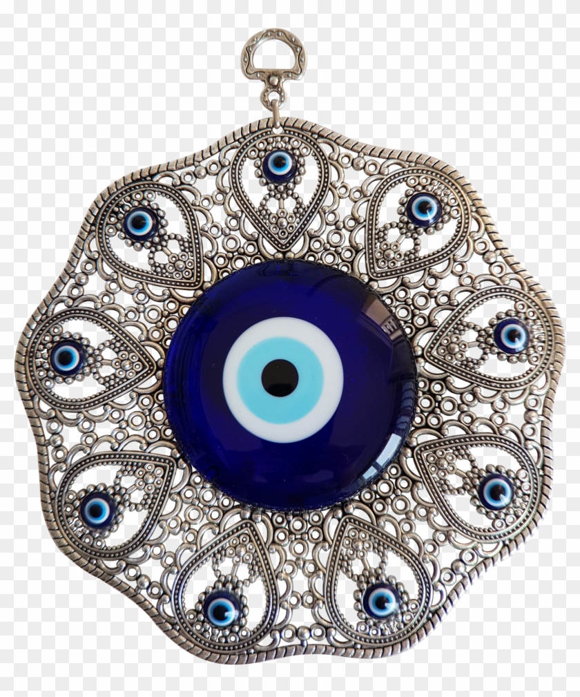 Bead Global Turkish Glass Blue Evil Eye Wall Hanging - Locket Clipart #163542