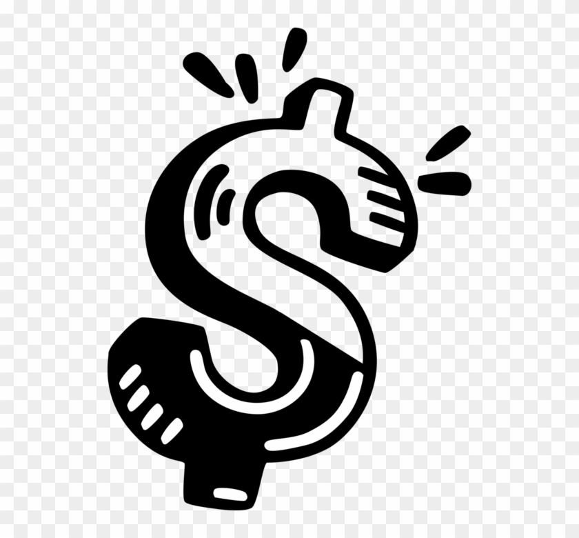 Vector Illustration Of Dollar Cash Money Currency Banknotes - Gif Money Black Png Clipart