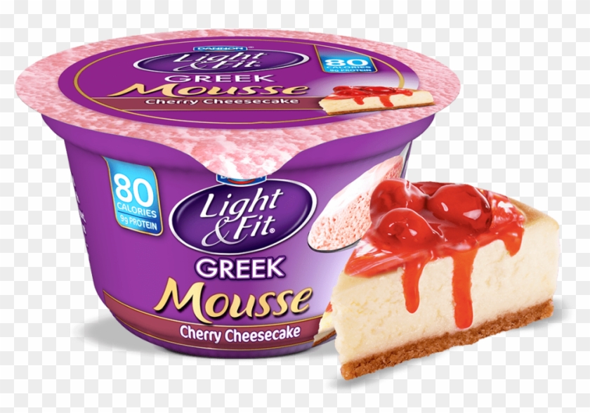 Cherry Cheesecake Nonfat Yogurt Mousse - Light & Fit Yogurt Mousse Clipart