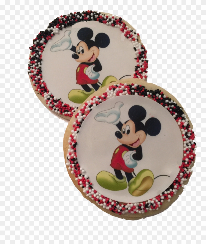 Mickey Mouse Sugar Cookies With Nonpareils - Cartoon Clipart #164279