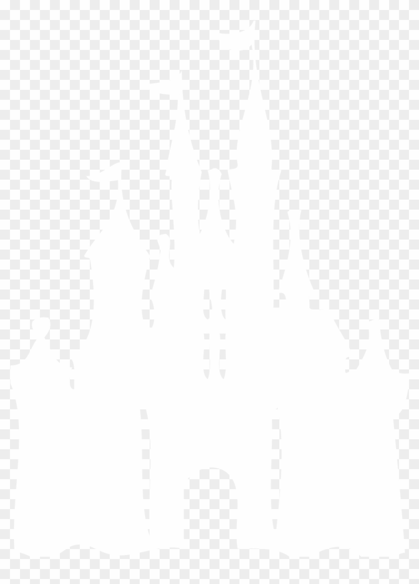 Mickey Mouse Ears Silhouette - Disney Castle Silhouette White Clipart