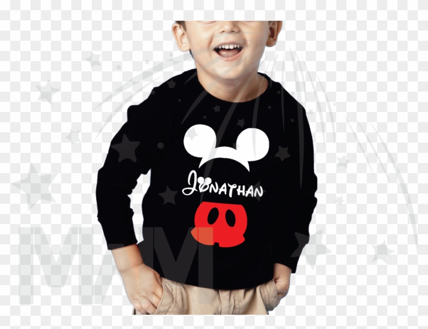 Mickey Ears Png - Toddler Black Tshirt Clipart