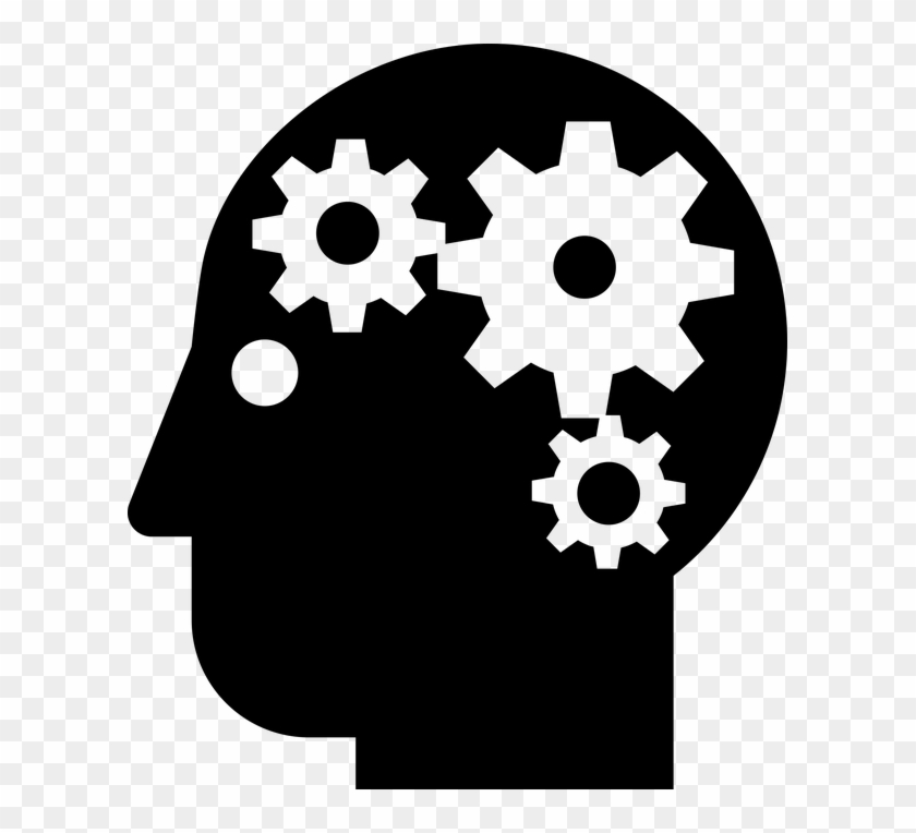 Brain Sharp Mind - Gears In Head Clipart - Png Download #165224