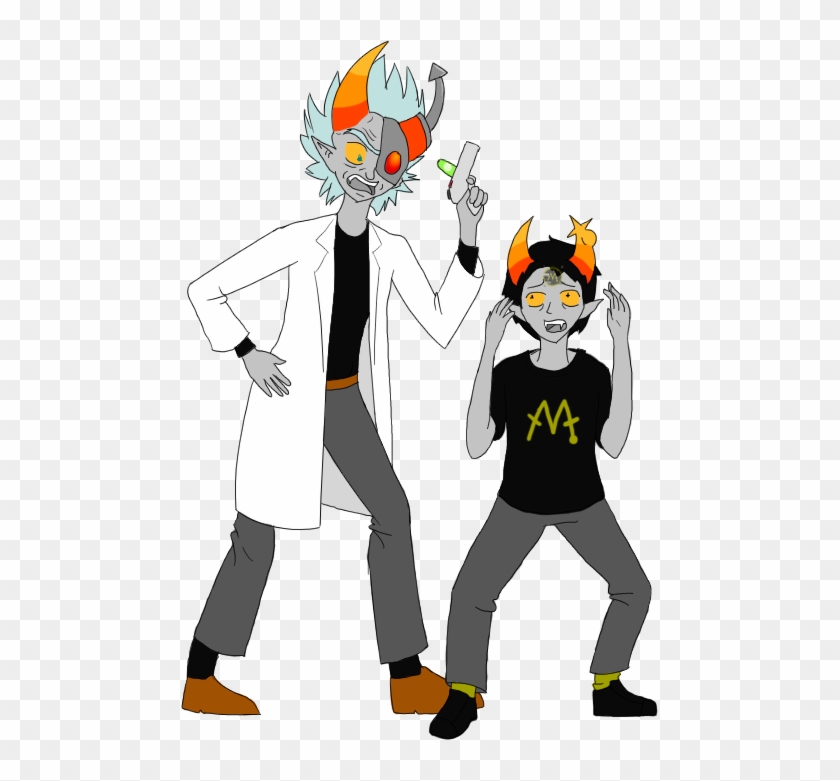 “c-come On Mortie, You Gotta Sto*aaaa*oop Fucking Around - Rick And Morty Homestuck Crossover Clipart