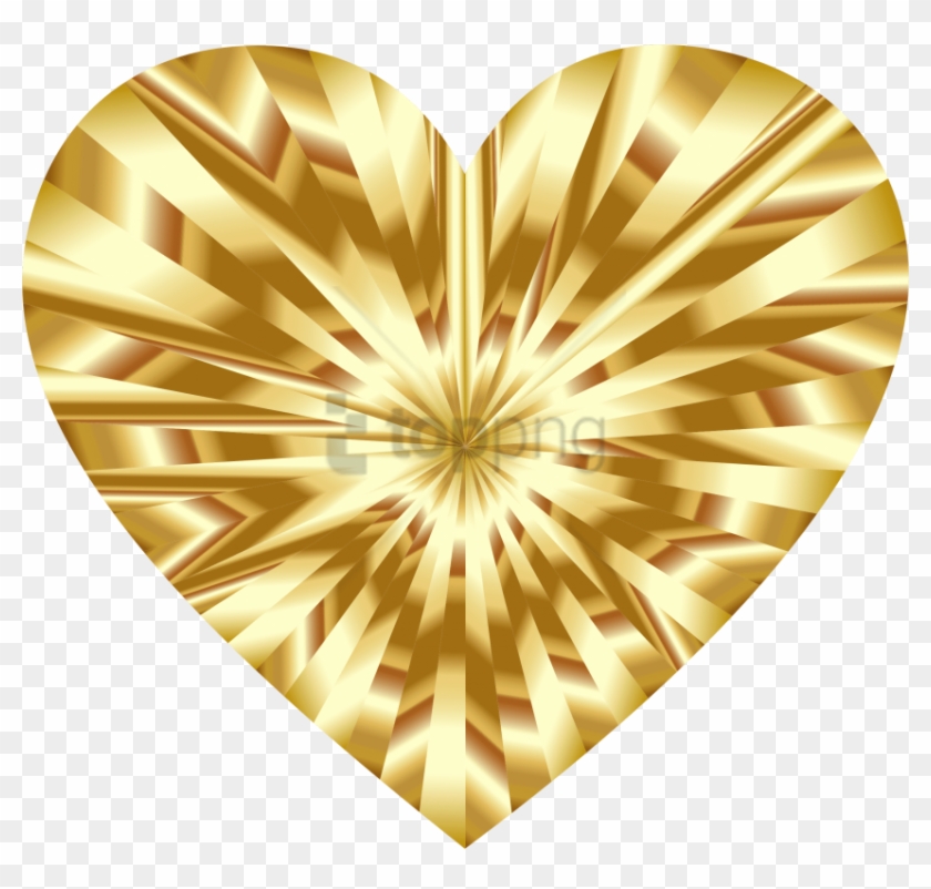 Starburst Heart 10 Picture Library Stock - Gold Heart Icons Clipart