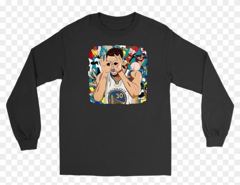 Steph Curry "tune Squad" Long - Post Malone Long Sleeve Shirt Clipart