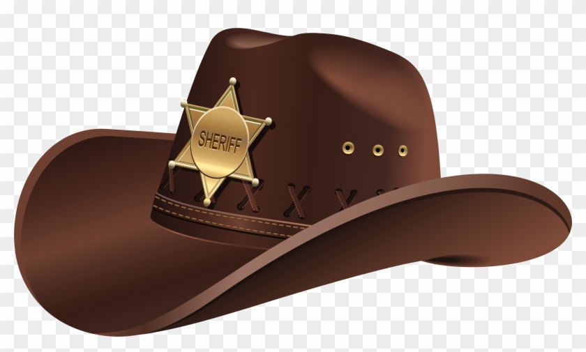 Banner Black And White Library Hat Clipart Png - Sheriff Hat Transparent Background