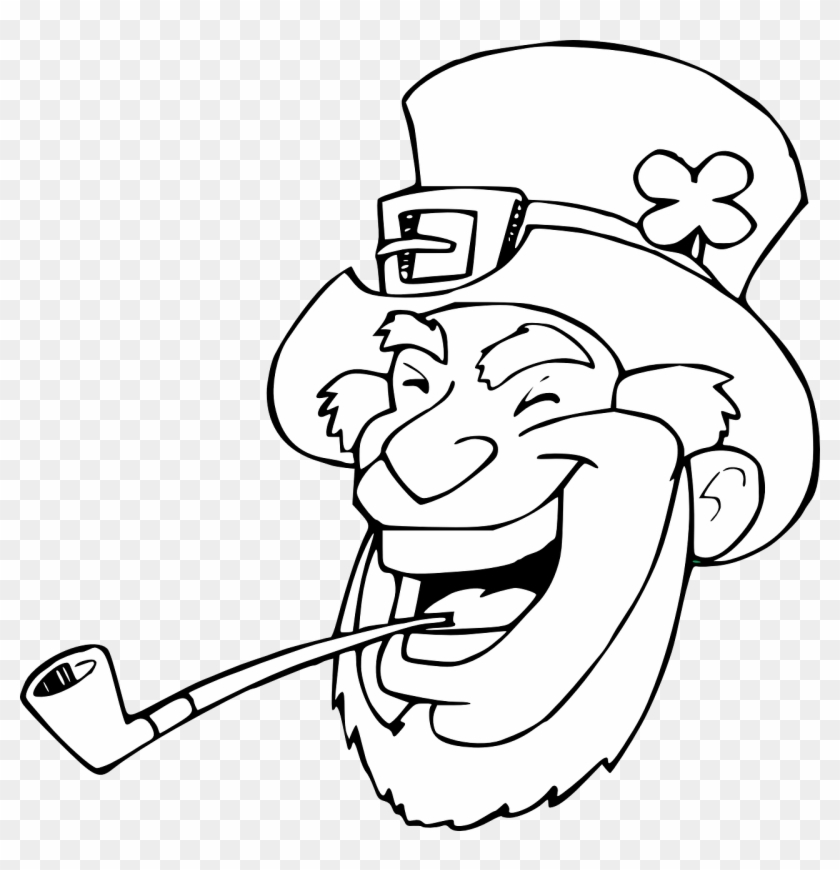 Leprechaun Patrick Saint - Black And White Leprechauns Free Vectors Clipart