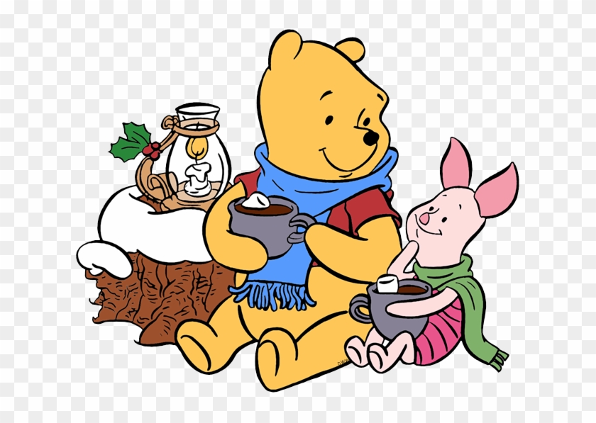 Png Library Hot Coco Clipart - Pooh And Piglet Christmas Transparent Png #168722