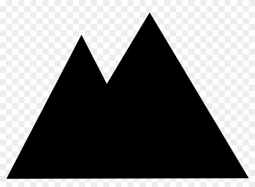 File - Mountain Icon - Svg - Mountain Silhouette No Background Clipart #169141